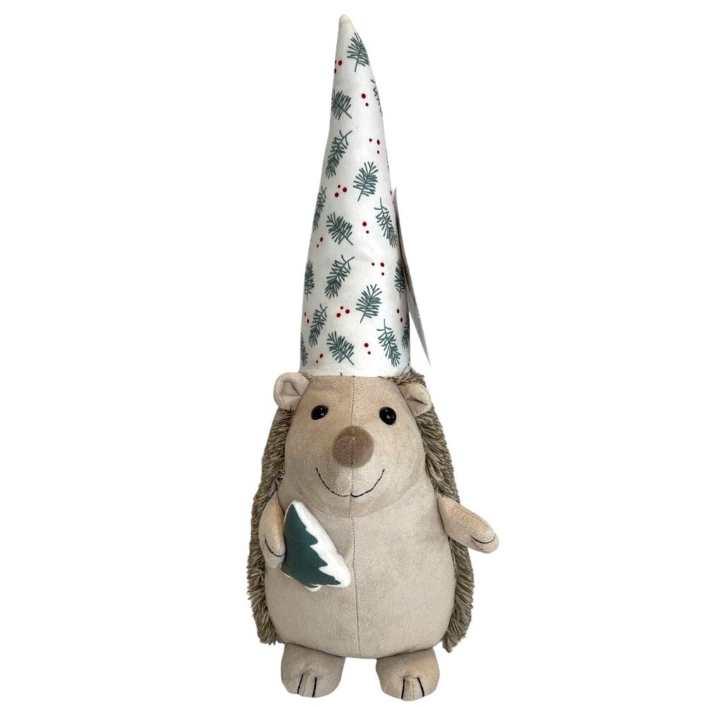 Merry Moments Holiday Christmas 18" Hedgehog Gnome Plush Toy Winter Tree GIFT - Picture 10 of 10